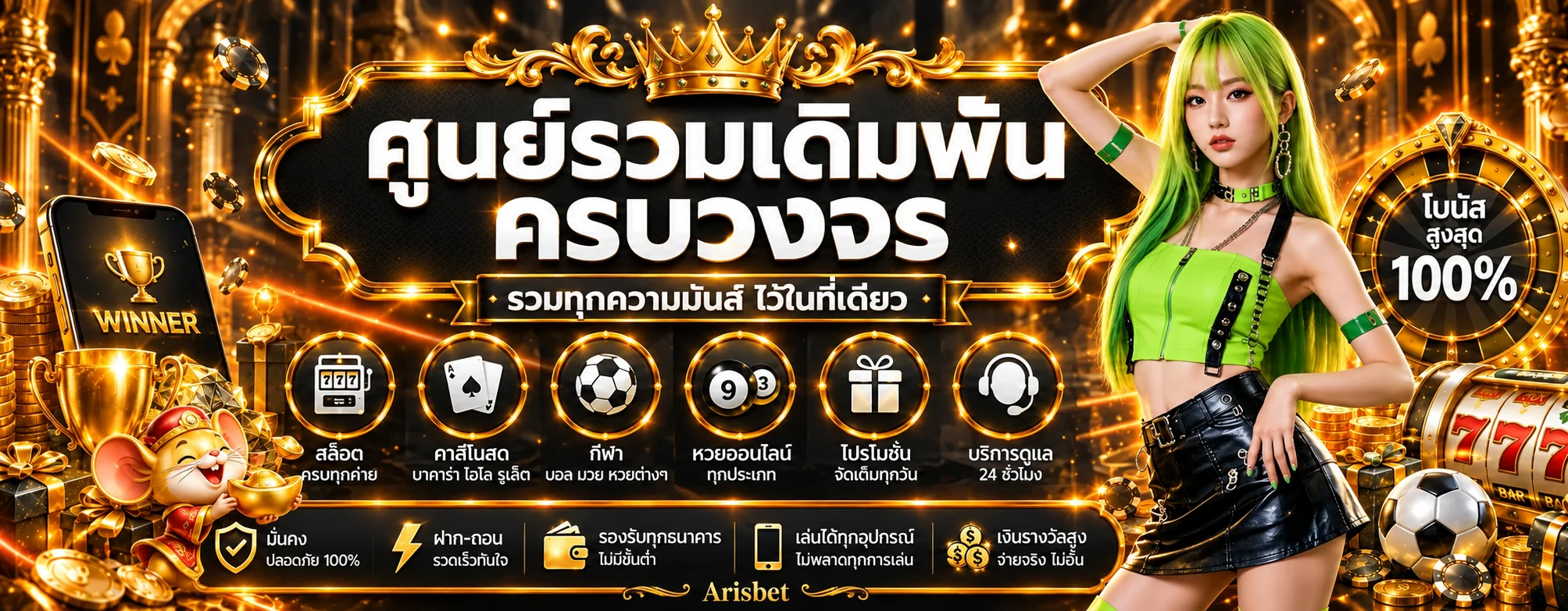 Arisbet สล็อตและหมวดเกมออนไลน์